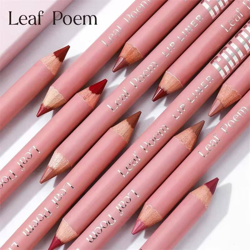 Nude Pink Lipliner Pencil Waterproof Long-lasting High Pigmented Red Brown Lip Contour Sculpt Pen Blendable Lipstick Makeup happy
