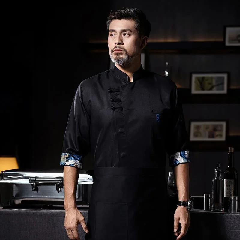 Chef Uniform Jacket Men Women 34 Sleeve Kitchen Cook Coat Waiter Shirt 250612