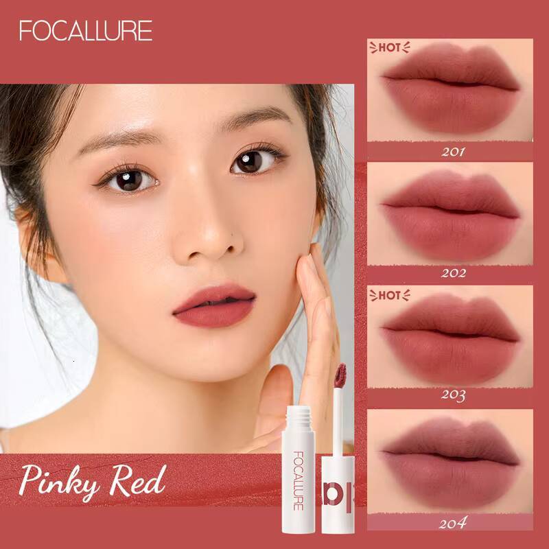 FOCALLURE Matte Lipstick Velvet Mist Clay Not Dry Cream 25 Color Nude Stick Waterpoof Lip Cosmetic Makeup Wholesale happy