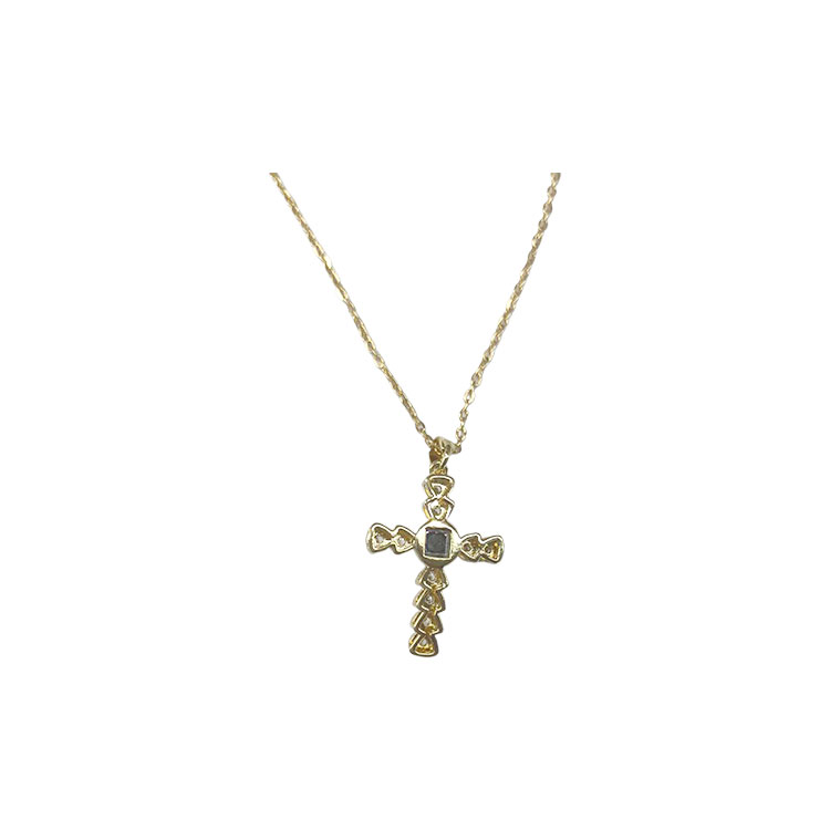 Sophisticated One Hundred Language Style Cross Necklace Crafted from Durable Materials