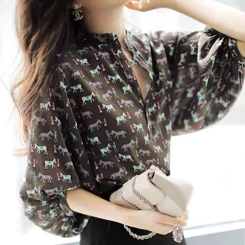 Formal Womens Shirt and Blouse Pattern White Office Outfits Dress Shirts Summer Half Sleeve Female Tops Wear To Work New 2024 M