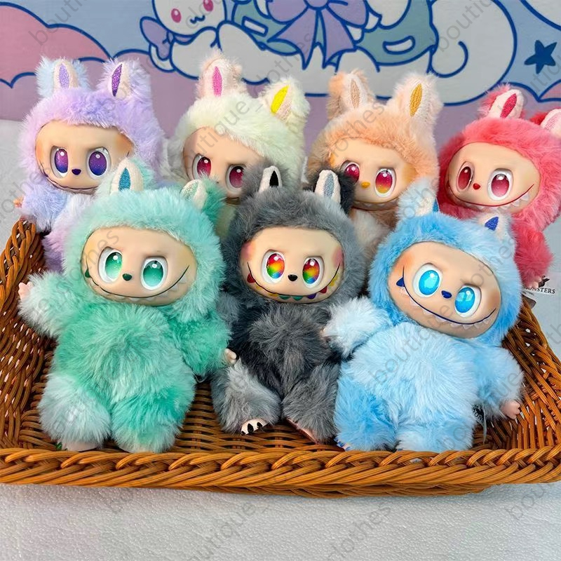 Cute Plush Keychain Animal Plush Keychains Charms Fun Glue Ear La Bu Style Stuffed Animal Keyrings for Couples L2509288SPB