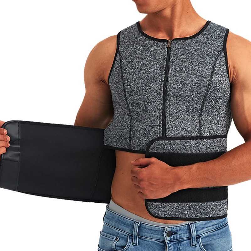 Men Body Shaper Waist Trainer Sauna Suit Sweat Vest Slimming Underwear Weight Loss Shirt Fat Burner Workout Tank Tops Shapewear W250616