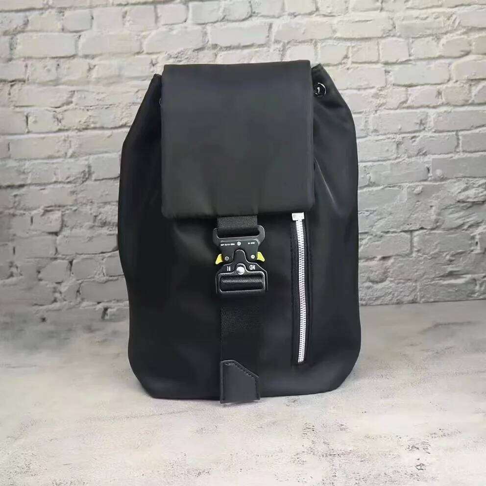 1017 ALYX 9Sm New Fashion Small Shoulder Black Metal Buckle Tactical Single Backpack Student Bag Tote