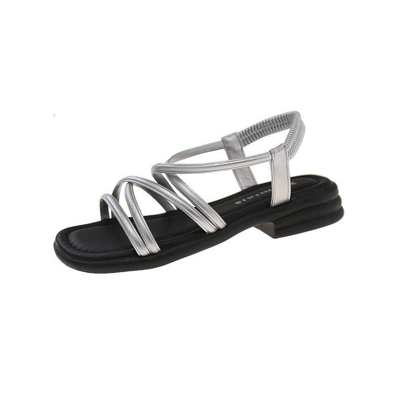 Ddmysports Flat Thin Strap Sandals For Women Summer New Outdoor Trendy Fairy Comfortable With Dress Roman Beach Shoes Outdoor Shoes