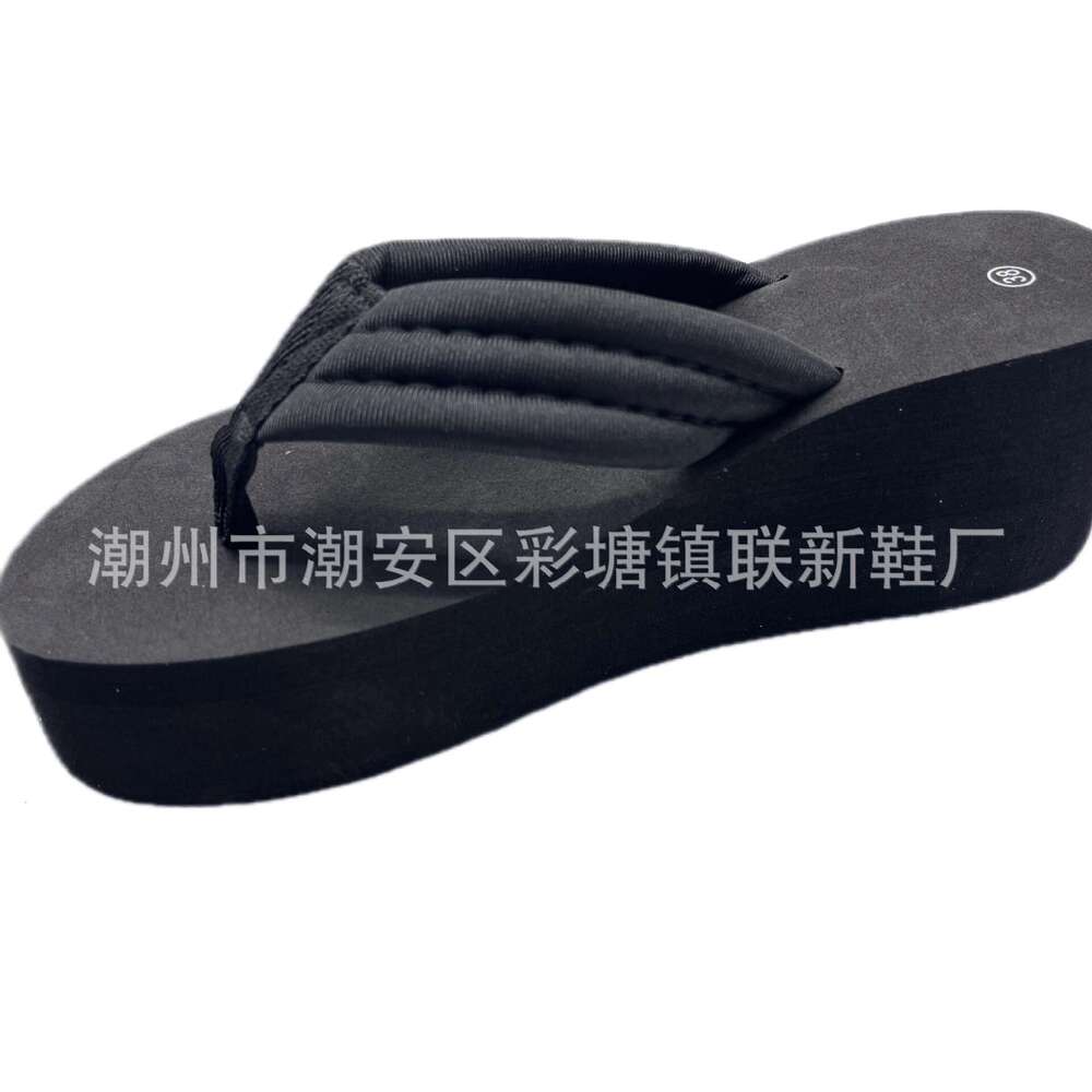 Women's Summer Fashion Trendy Commuter Korean Style Flip-Flops Thick Sole Wedge Sandals