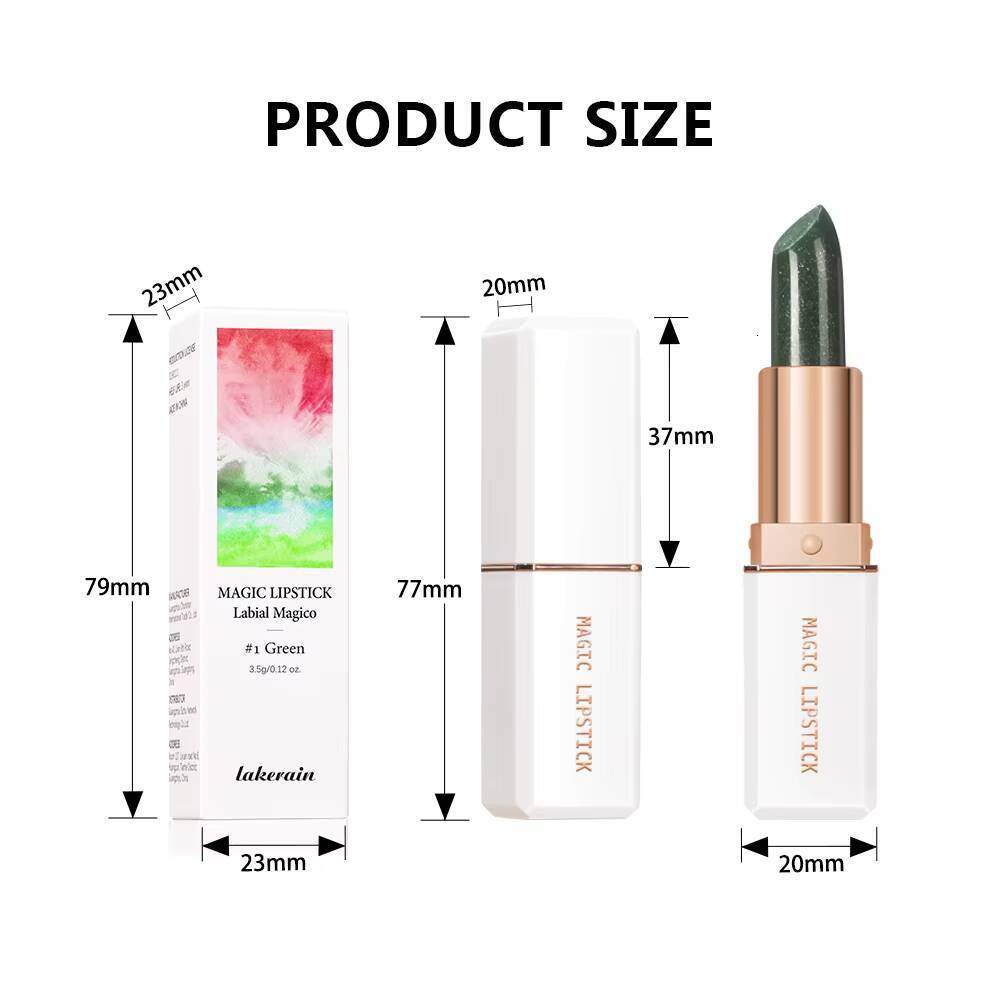 Magic Color Changing Lipstick Waterproof Long Lasting Nutritious Lip Balm for Dry Lips Fine Lines and Moisturizing Gift forWomen happy