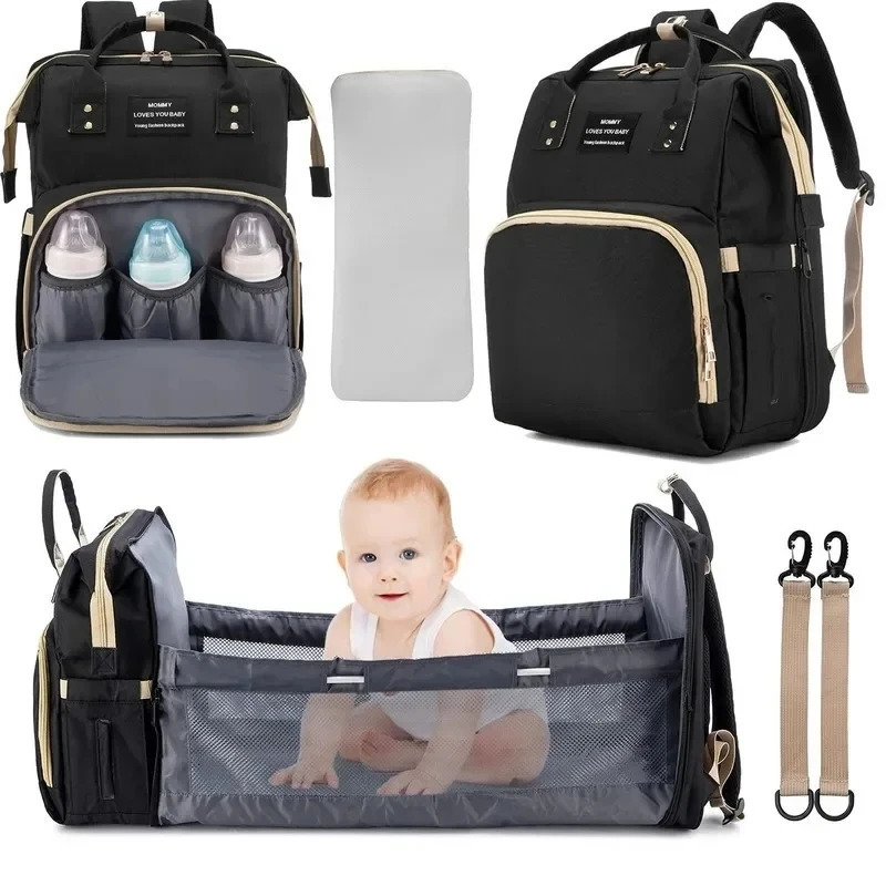 Mommy Bag Outdoor Bottle Diaper Bag Multi-functional Extended Bag Baby Seat Sleep Feeding Bag Large Capacity Backpack 250614