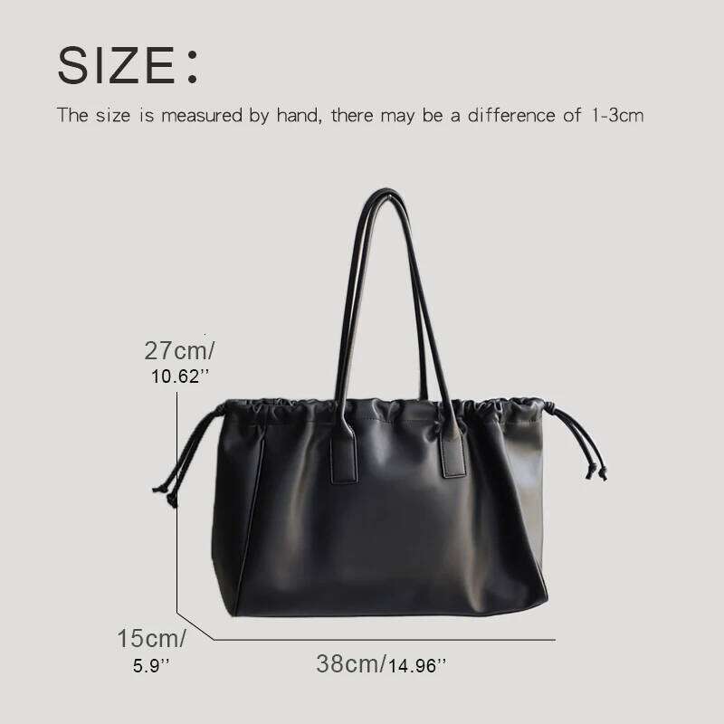 Women's Bags Designer Large Capacity Casual Tote Bags And Purses Designer Handbags For Women 2023 New PU Drawstring Buckle Closure Shoulder Bag