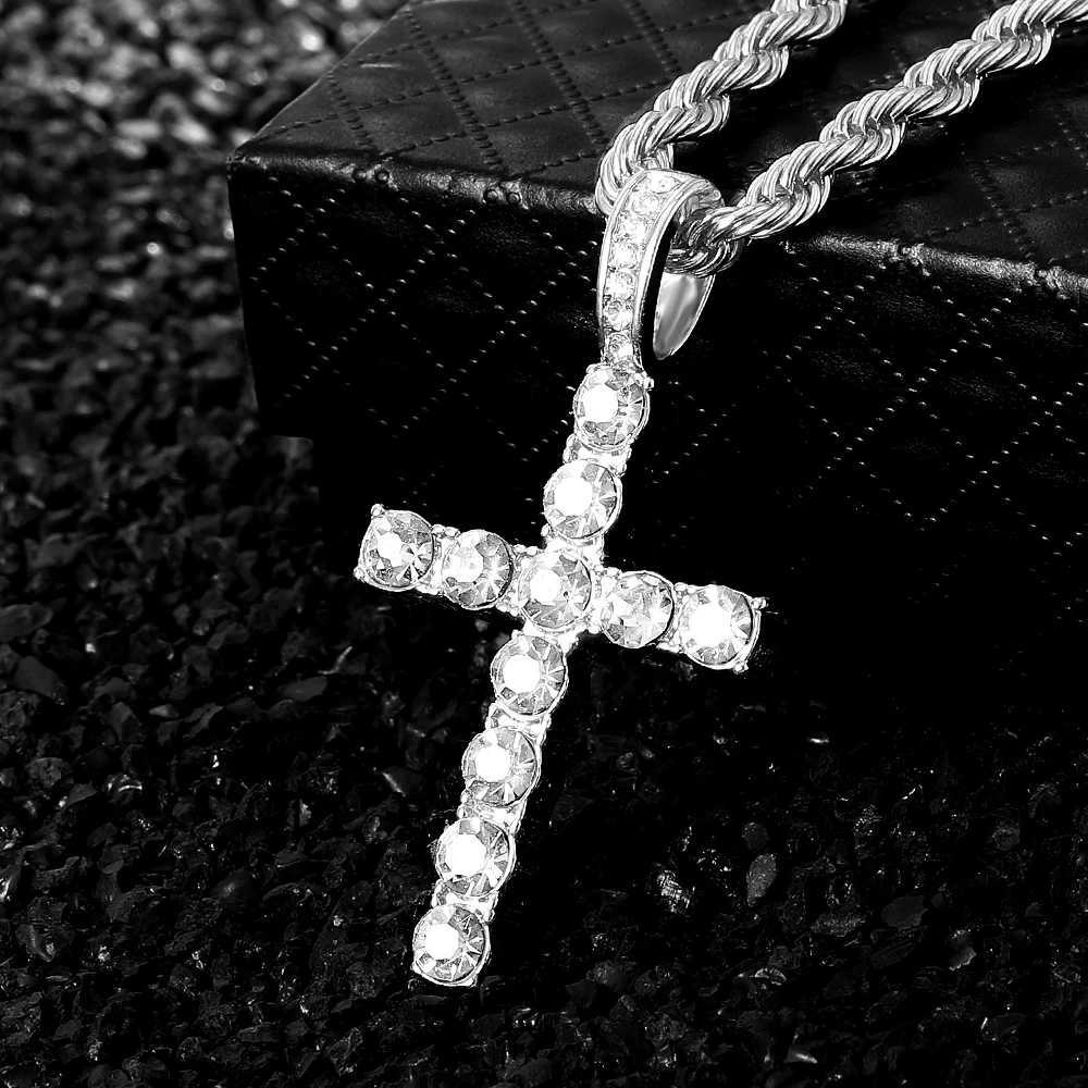 d Out Luxury Popular set +Bracelet+Necklace With Gift Box Cuban Chain Cross Pendant Jewelry HipHop Style For Men Women W250616