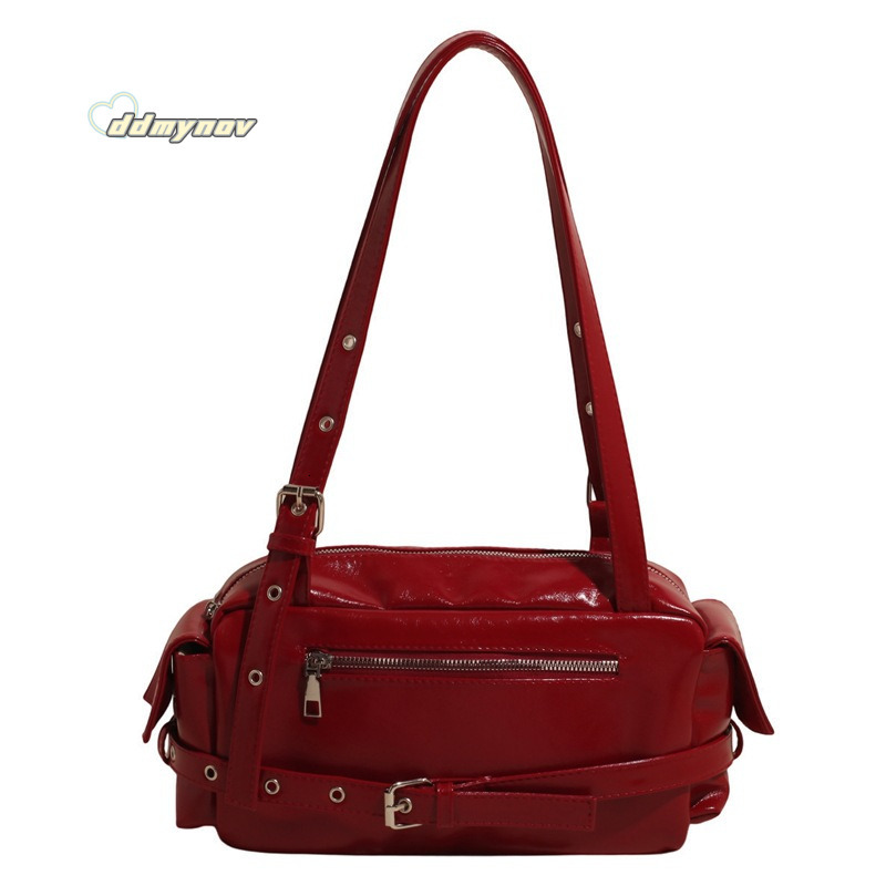Korean Niche Motorcycle Style Underarm Bag for Women 2025 Summer Casual Versatile Large Capacity Commuter Shoulder Handbag ddmynov ddmynov