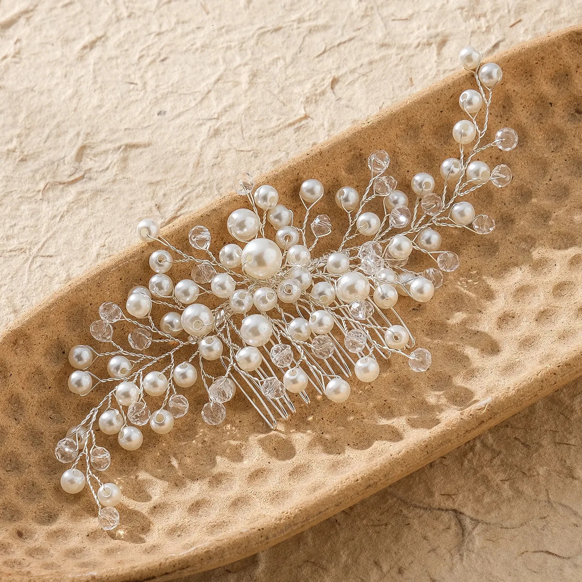 Korean Fashion Pearl Hair Combs Handmade Hairpins and Clips for Women Girls Bride Wedding Hair Styling Jewelry Accessories 250610