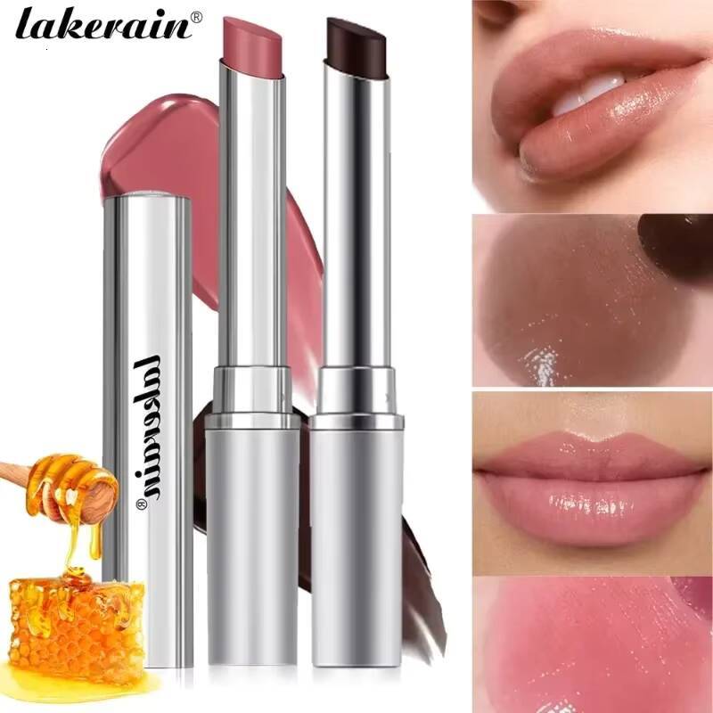 Vitamin E Pink Honey Lipstick Nourishing Moisturizing Tinted Plumping Balm Smooth Enhancing Natural Color Lip Care Makeup happy