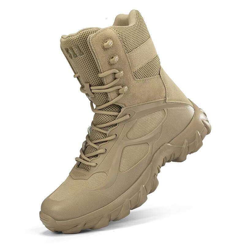 High Quality Outdoor Hiking Shoes for Men High-Top Anti Slip and Waterproof Tactical Training Boots