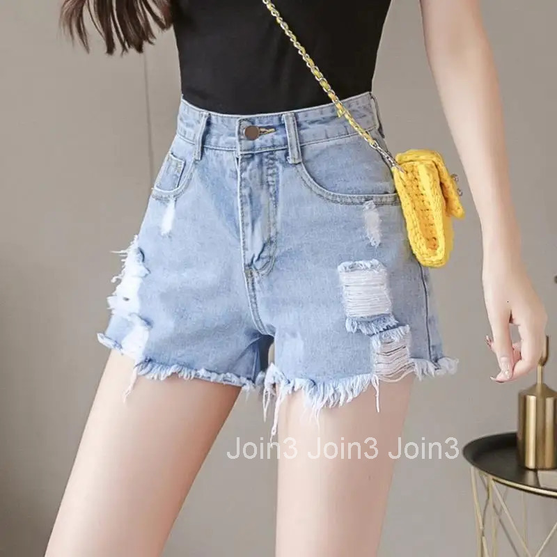 Womens Shorts Mini With Waist Pocket Short Pants For Women To Wear Ripped Jeans Loose Baggy Denim New In Classic Luxury Fashion