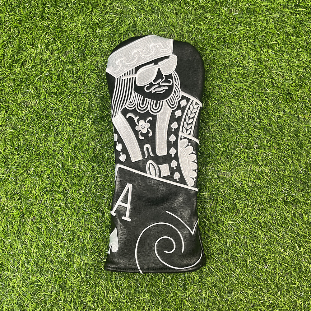 Black Lucky Poker High Quality Headcovers Embroidery Golf Club Driver Head Fariway Wood Hybrid Head Covers 3 Wood Headc 250108