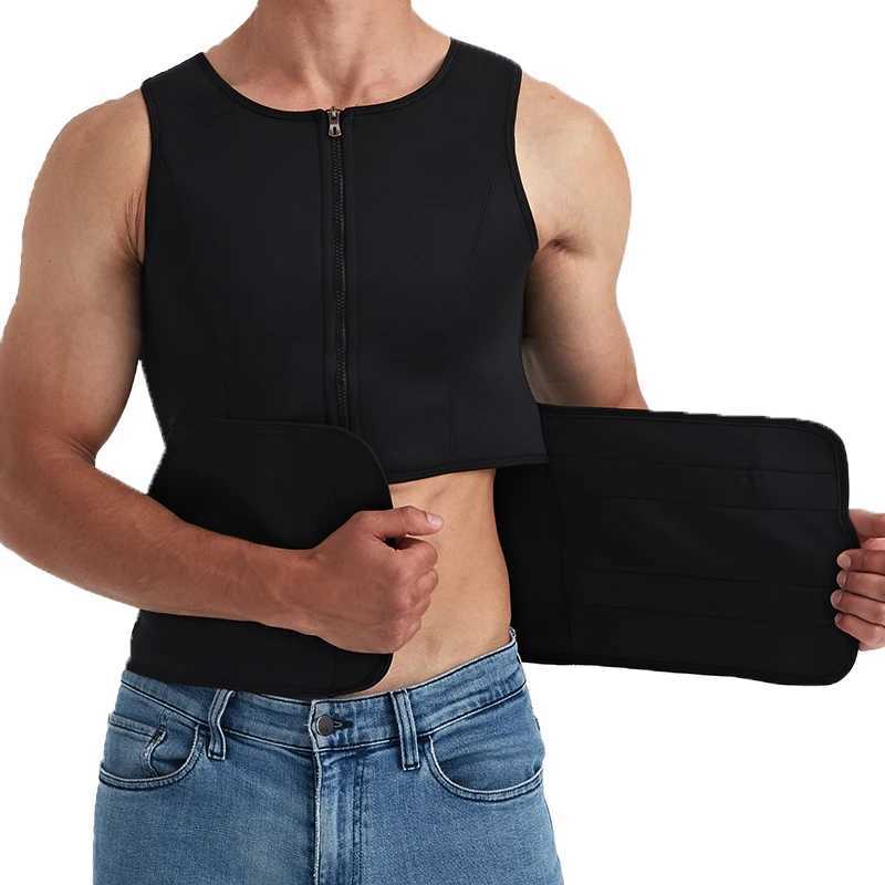Men Body Shaper Waist Trainer Sauna Suit Sweat Vest Slimming Underwear Weight Loss Shirt Fat Burner Workout Tank Tops Shapewear W250616