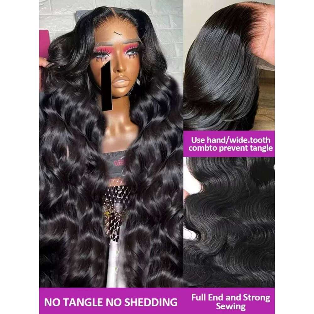 13x4 13x6 HD Front Body Wave Wig 220 Density 38 46 Inch 360 5x5 Full Lace Feontal Brazilian Human Hair Wigs For Black Women