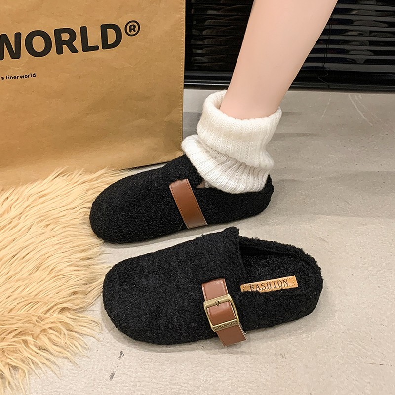 hot free shipping designer slippers for woman winter Indoor outdoor Snow boots keep warm casual white black brown Plush sandals
