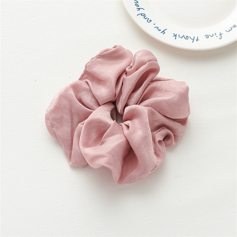 Satin silk smooth large intestine hair band female pill head durable leather band hair rope high elasticity tie pony tail head rope hair accessories