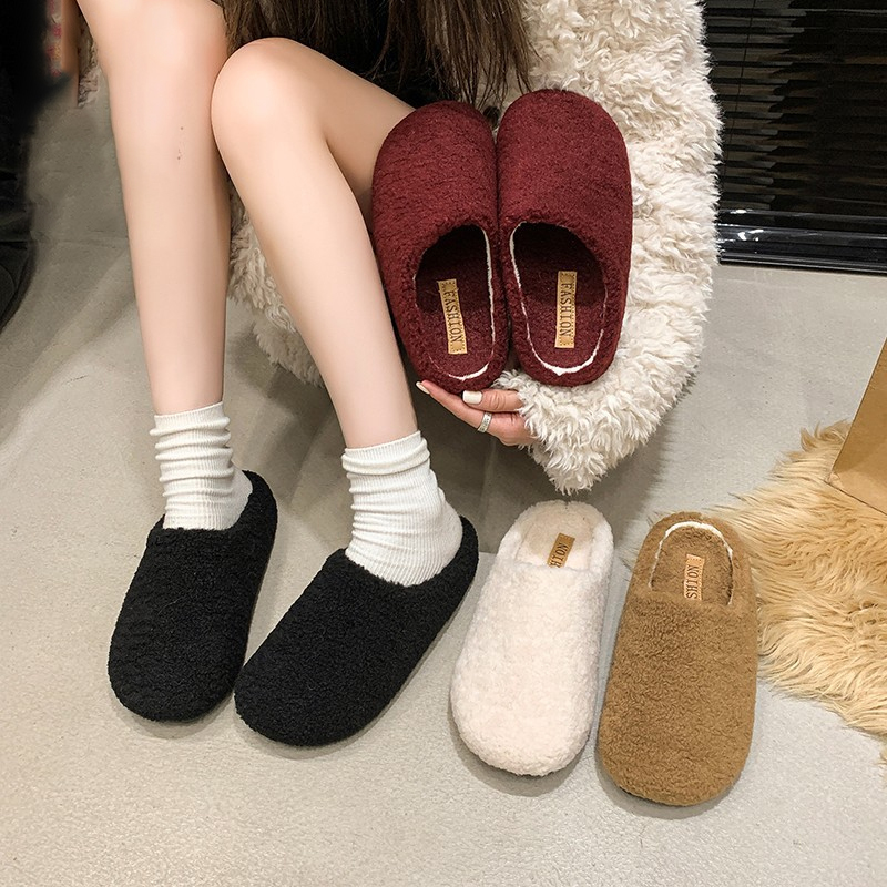 hot free shipping designer slippers for woman winter Indoor outdoor Snow boots keep warm white black brown Plush sandals