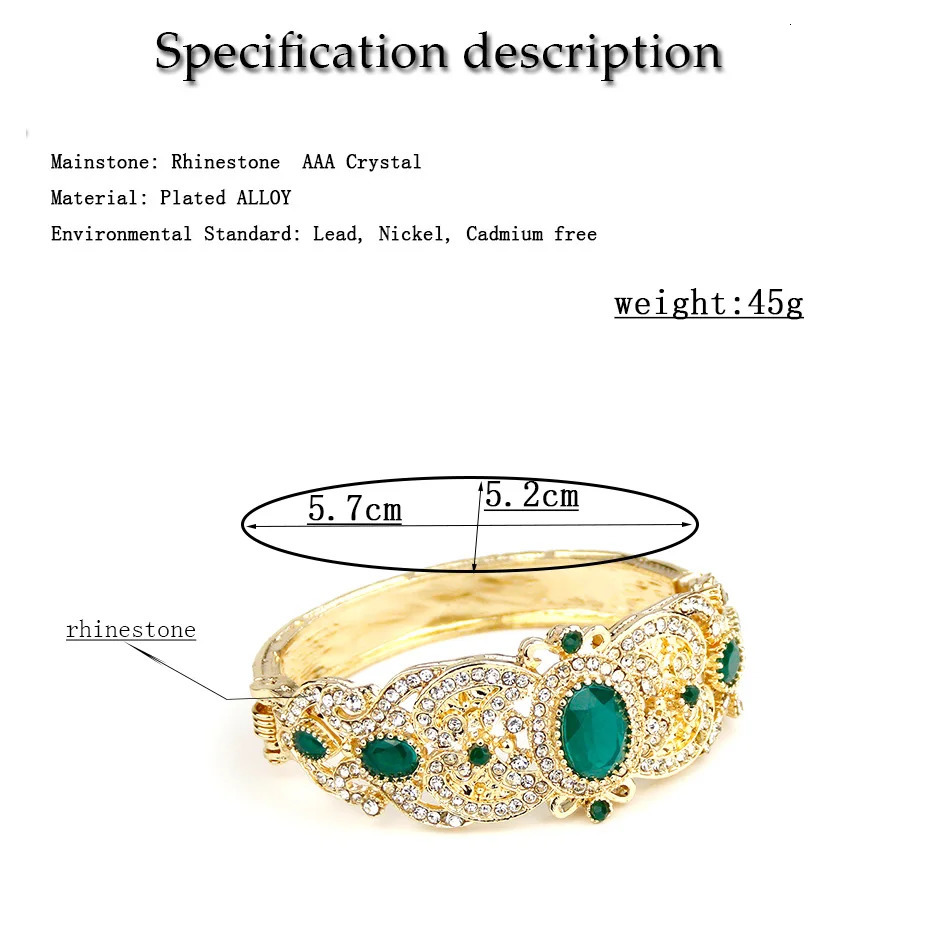 Sunspicems 18K Gold Color Morocco Algeria Cuff Bracelet Bangle For Women Turkey Bridal Wedding Jewelry Gift 250517