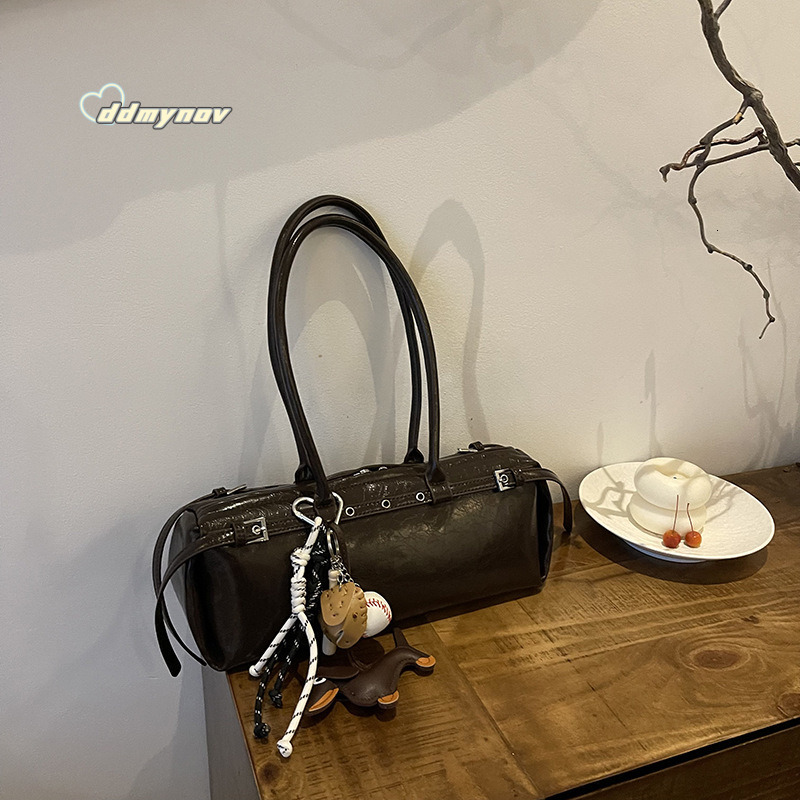 Korean Style Fashion Leopard Print Baguette 2024 New Autumn Large Capacity Commuter High-end Handbag Shoulder Bag ddmynov