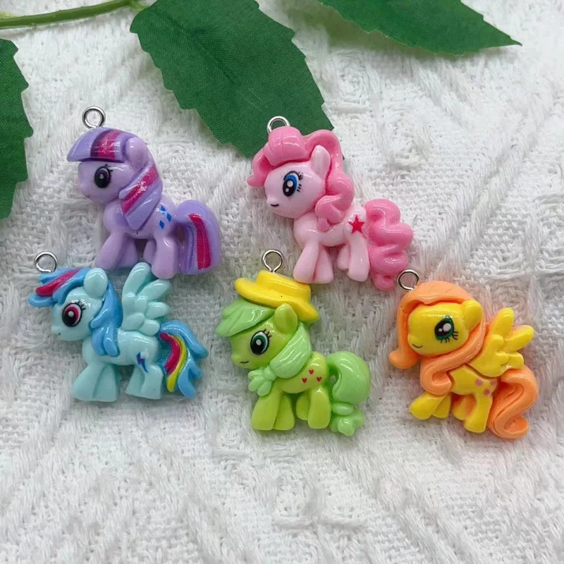 10pcs Resin Animal Charm Pendant Necklace Keychain DIY Handmade Keychain Necklace Cute Earrings Charm 250609