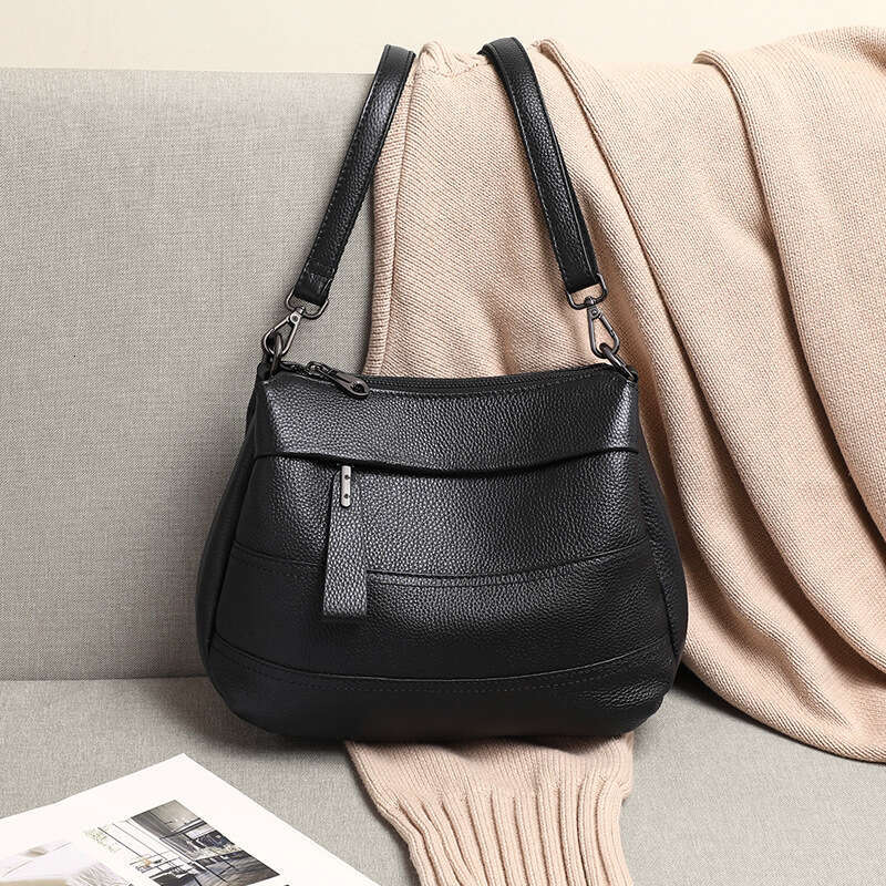 New Genuine Leather Versatile Bucket Shoulder Crossbody Women S Bag Handbag Luggage