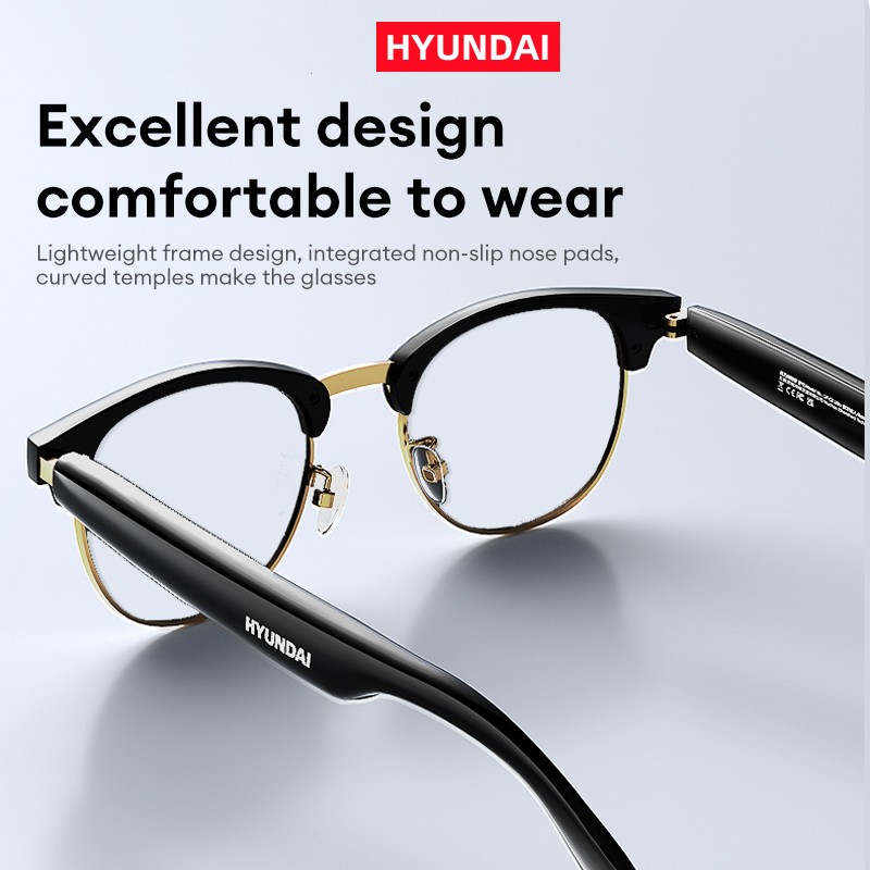 HYUNDAI Bluetooth smart glasses with automatic adjustment wireless Bluetooth earphones anti blue light sunglasses waterproof UF-C8 Ultra