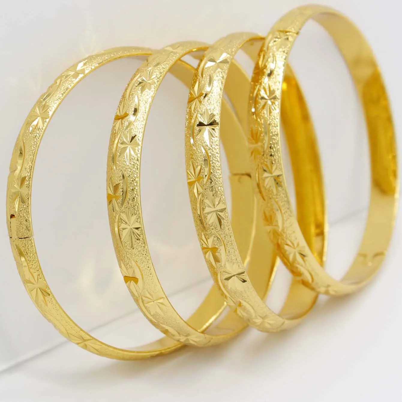 Adixyn 1 piece Luxury Gold Color Bangle For Women Dubai Man Cuff Jewelry Indian Wedding Arab Bridal Gifts Z250616
