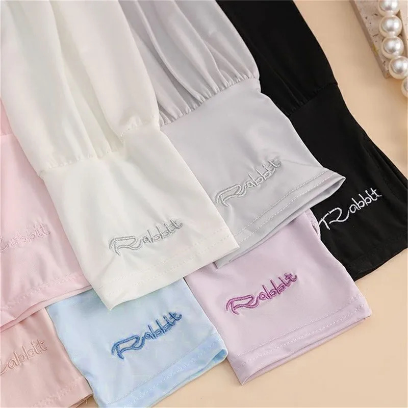 2Pcs Summer Loose Sunscreen Driving Ice Silk Sleeve Female Long Length UV Protection Arm Glove Sleeves Super Soft Breathable 250610