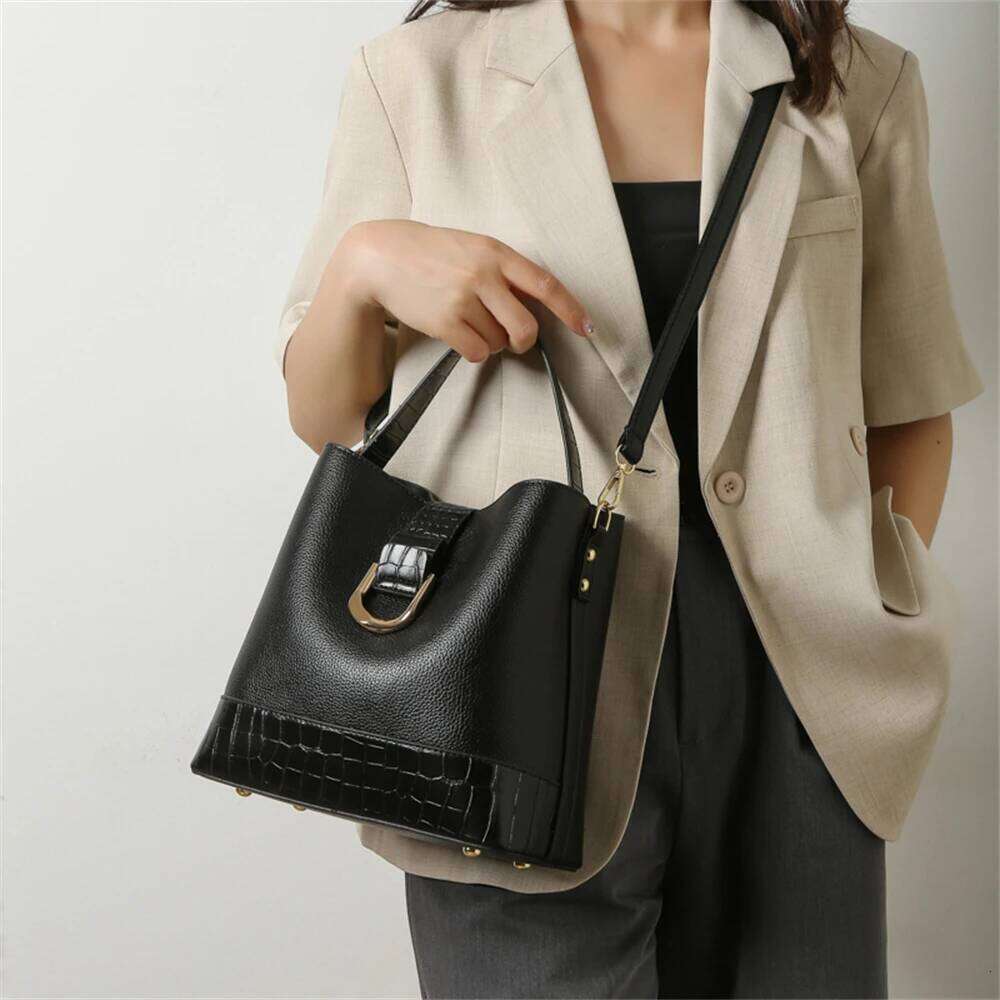 New Solid Color Women Composite Bags Multifunctional High Quality Leather Handbag Fashion Ladies Shoulder Crossbody Bag
