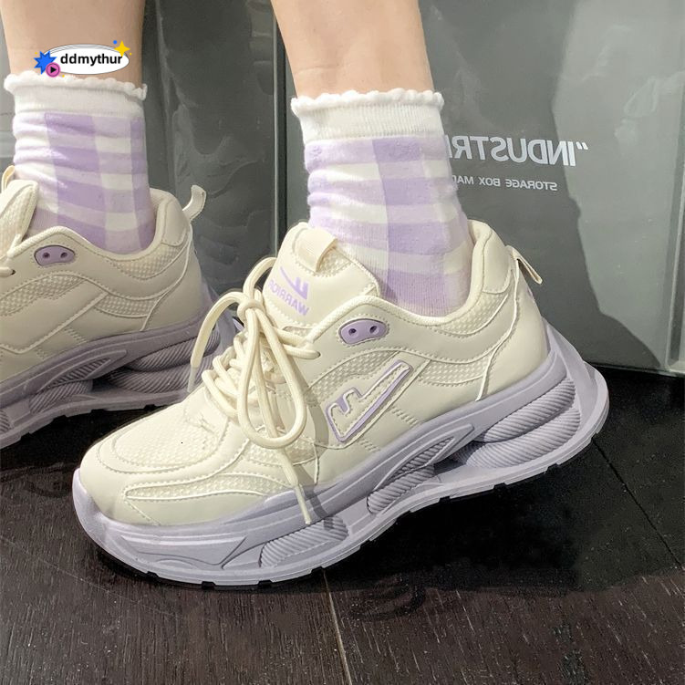 Warrior Thick-Soled Dad for Women 2025 Summer New High-Value Versatile Mesh Breathable Ins Height-Increasing Casual Shoes ddmythur
