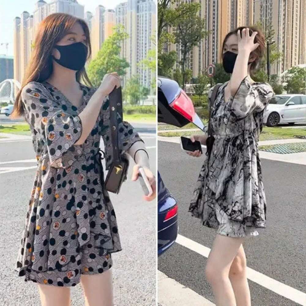 Womens Dress Soft Beach Female Dresses Fancy Mini Korean Style One-piece Clothing Elegant Chic X Clothes Loose Beautiful Y2k G