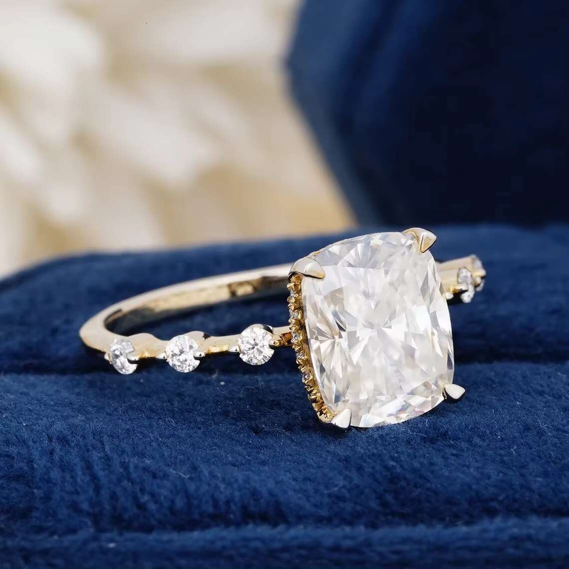 Trendy and Unique Designed Unisex Fine Jewelry Collection 14k Gold Plated Moissanited Diamond Studded Rings for Sale