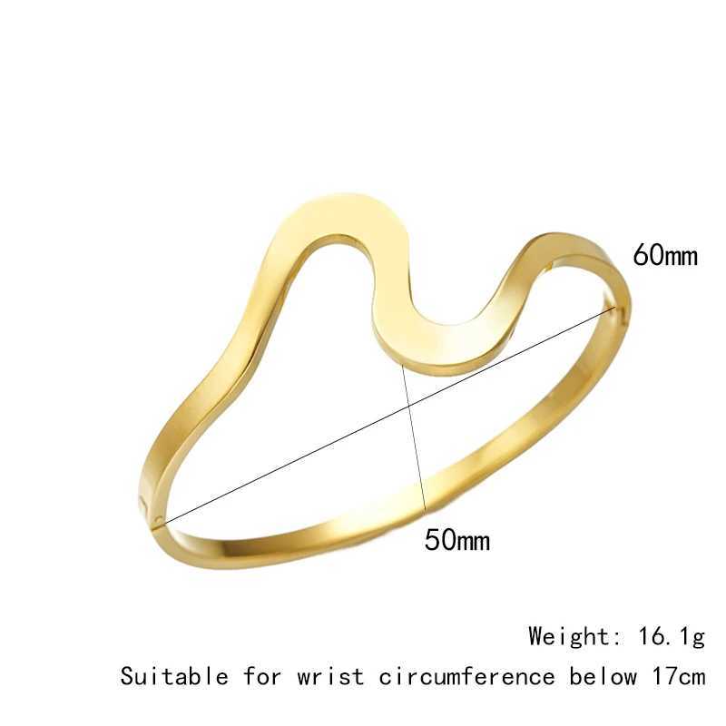 FYSARA Simple Geometry Style High Quality Stainless Steel Zircon Colorful Shell Bangle for Women Party Jewelry Gifts Z250616