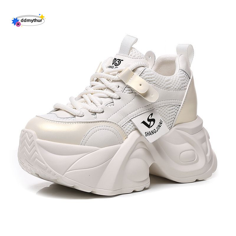 2025 Spring Summer New Style Versatile Mesh Sneakers for Petite Women, Height Increasing Platform Lightweight Shoes ddmythur