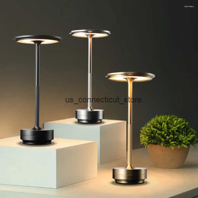 Table Lamps LED Cordless Lamp Rechargeable Touch Night Light Wireless Reading For Restaurant El Bedroom Q250616