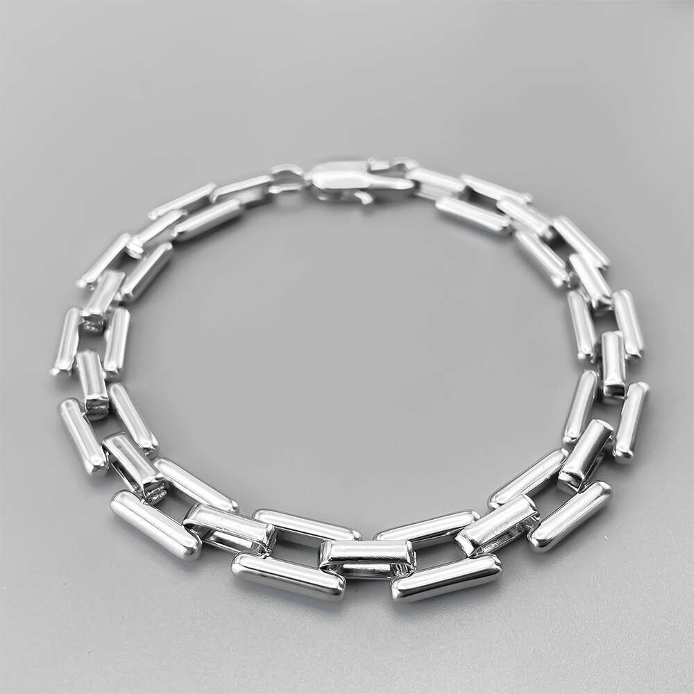 eManco Titanium Hip-Hop Trendy Ins Men's Stainless Steel Non-Fading Bracelet Daily