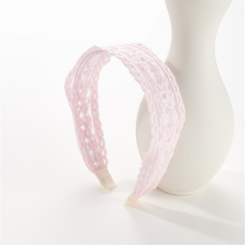 Sweet floral headband female wide lace flower hair band headdress sweet Mori women's system pressed hair wider hair band headwear