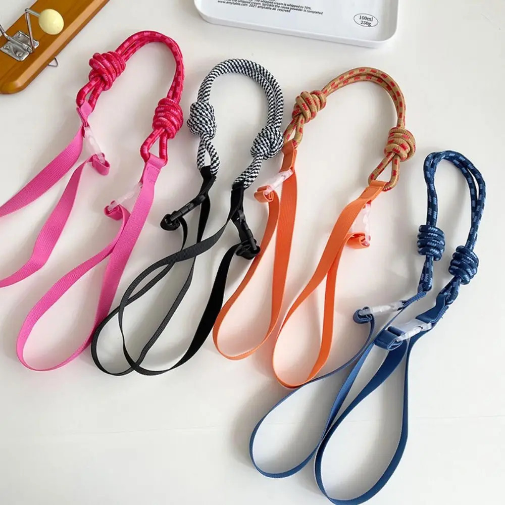 Knitted Small Bag Extension Belt Nylon Strap Wrist Colorful Pull Button Case Shoulder Korean Fashion 250616