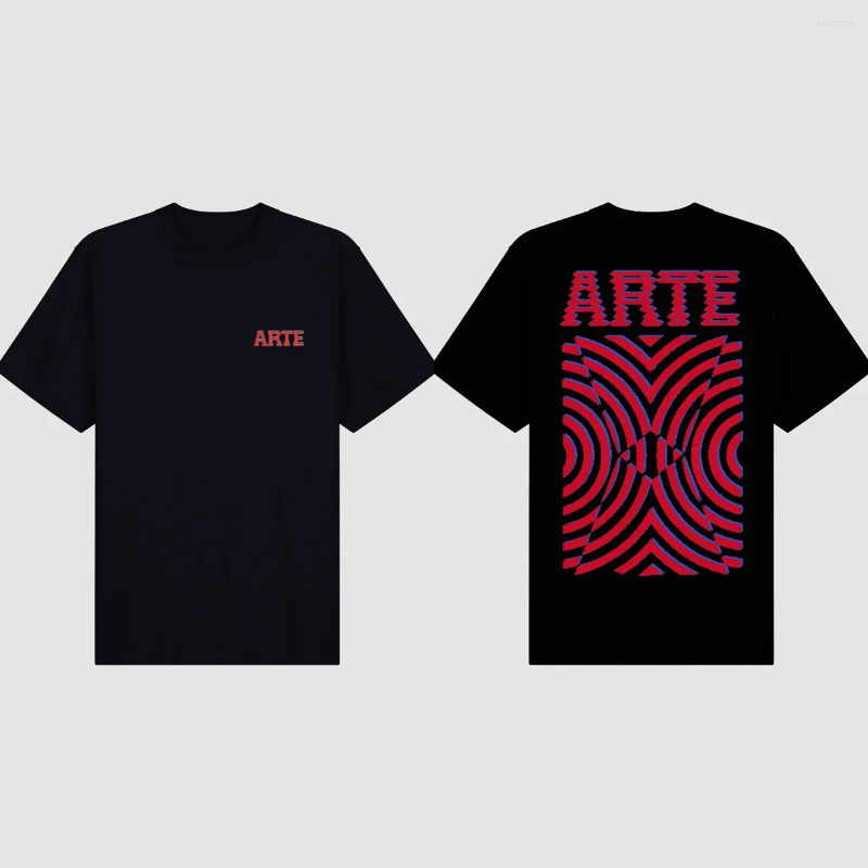 Men's T Shirts Arte Antwerp Letter Print T-shirt Elements Oversized Luxury Brand Unisex Streetwear Tops Clothing
