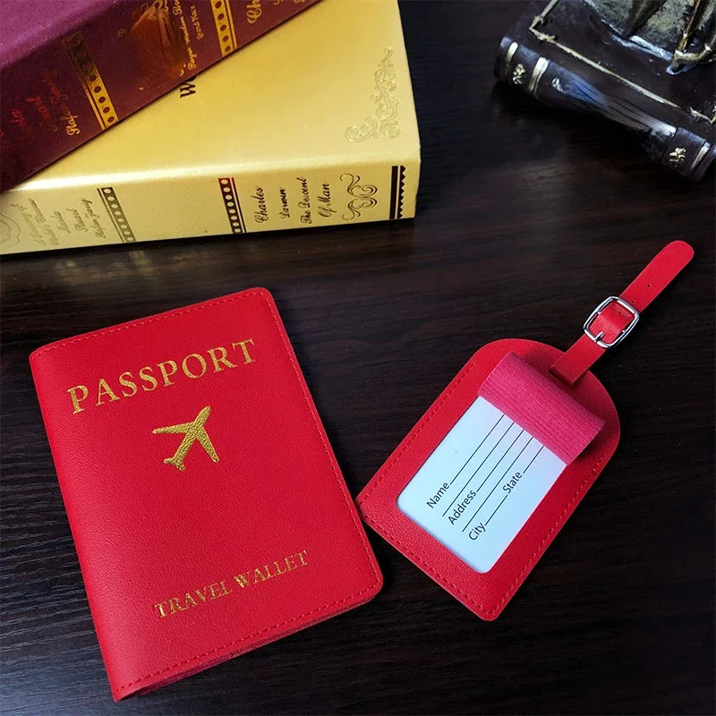 Men Women PU Leather Cute Luggage Tag Suitcase Address Label Baggage Boarding Bag Name ID Holder Travel Accessories 250616