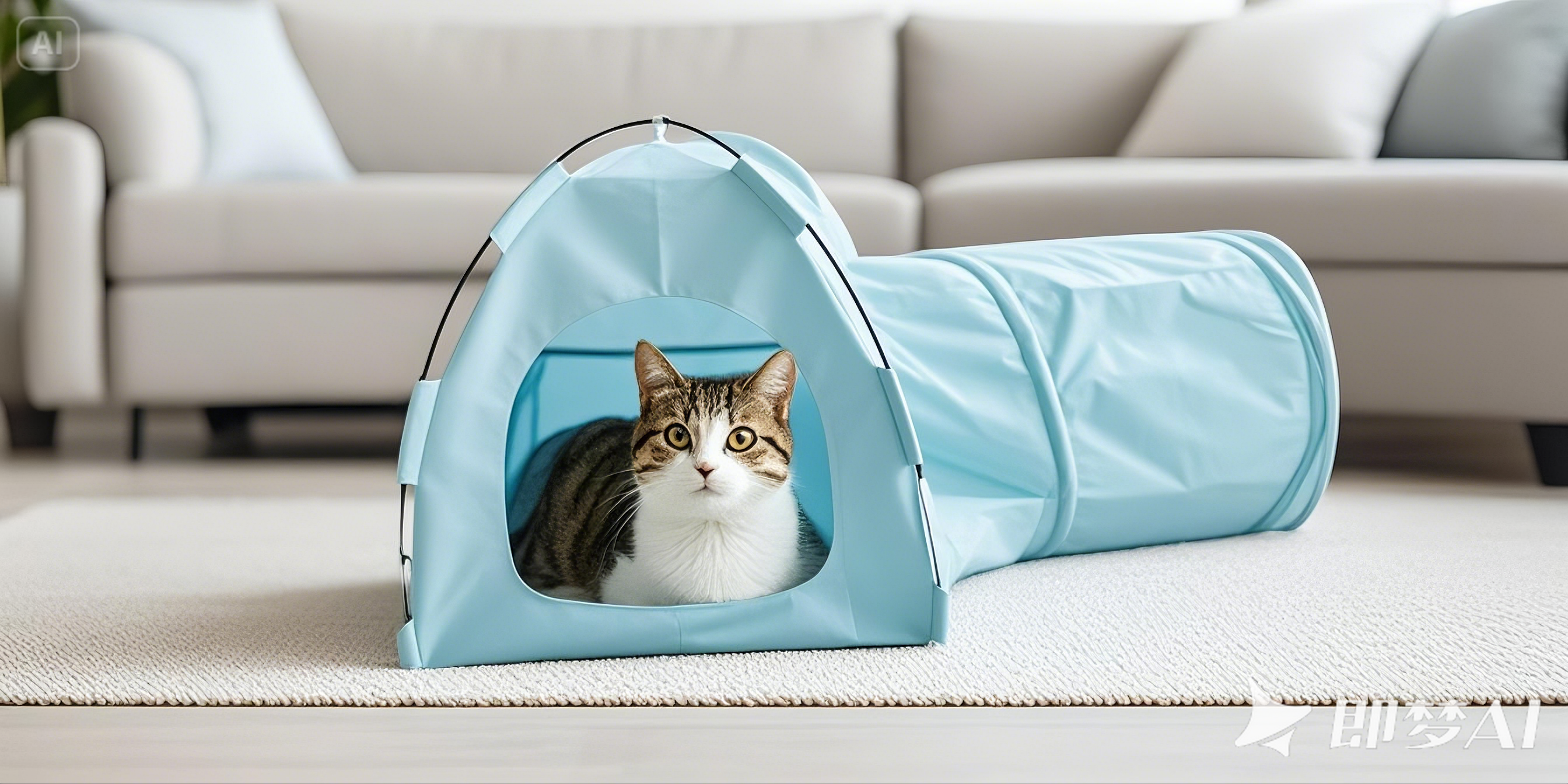 Portable All-Purpose Dog & Cat Enclosure with Interactive Tunnel for Outdoor Play