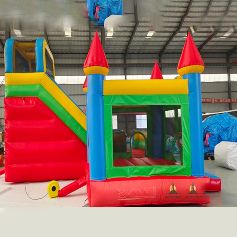 Children's Inflatable Castle Home Children's Water Spray Castle Inflatable Slide Indoor and Outdoor Inflatable Trampoline Combination