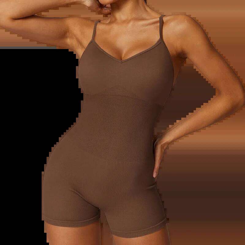 Fiess Top Gym Sleeveless Short Set Legging Women Bra Seamless One-Piece Yoga Suit Sportswear Sport Bodysuit Workout Clothing