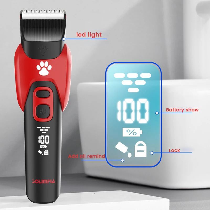 Electric Professional Pet Hair Clipper Big Dog Trimmer Shaver Rechargeable Animal Cats Hair Trimmer Cutting Machine for Sheep 250614