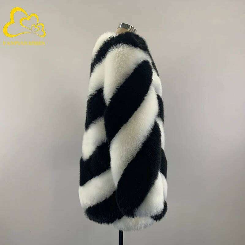 Fashion Faux Fox Coat Winter Clothes Socialite Style High end Warm Casual Fur Jackets Women Tops