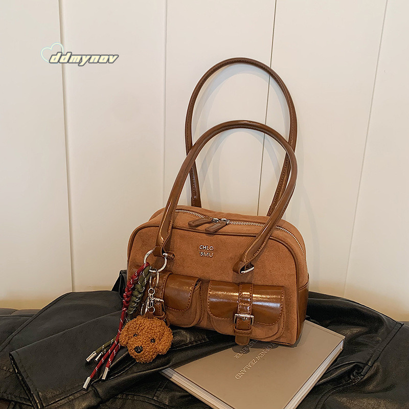 Underarm for Women Autumn Winter 2024 New Trendy Niche Handheld Bowling Ball Large Capacity Commuter Bag ddmynov ddmynov